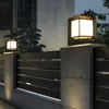 Large 9W Solar Waterproof Light Column Lawn Lamp Villa Yard Garden Courtyard Outdoor Fence Gate Four-color Lighting Pillar