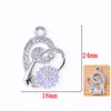 Charms 10 Pieces 16 24mm Metal Flowers Hearts Pendant Handmade Accessories For Jewelry Making