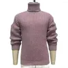 Herrtröjor 897504629 Herrens höst/vinter Europe-USA Stil Pullovers Men/Youth High Collar Pure Color Straight Thicken Rustic