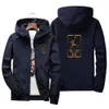 Hooded Spring Autumn Style Man Coat Sleeves Letters Striped Windbreaker Designer Jackets Outwears Tops Coats