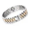 Mode 15mm män kvinnors klockband armband hiphop guld silver rostfritt stål klockband rem manschett armbanden smycken2055