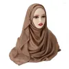 Lenços mulheres tamanho grande liso algodão rayon hijab cachecol senhora alta qualidade envoltórios e xales musulman headband turbante islâmico 180 95cm