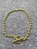 Catene 2023 Collana con anello color argento galvanizzato moda 14K Regalo di gioielli per le vacanze in oro 14K