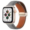 Luxury Leather Magnetic Buckle Strap For Apple Watch 9 8 45mm 41mm Ultra 2 49mm Geniune Leather Band Iwatch Series 7 6 5 38mm 41mm 40mm For Women