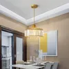 Chandeliers Nordic Light Luxury LED Chandelier Simple Modern Crystal Corridor Porch Bar Balcony Bedroom Bedside Lamp