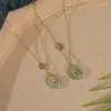 Kettingen Zachte stijl Natuurlijk Jade Jasper Ketting Ronde sleutelbeenketting Hanger Hoge kwaliteit Geschikt voor dagelijks gebruik Sieraden