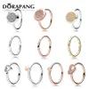 DORAPANG 925 Sterling Silver Ring fashion Popular Charms Wedding Ring For Women Heart-shaped Lovers Autograph Rings DIY Jewelry278h