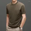 メンズセーターメンウールTシャツ2023秋の半袖男温かい柔らかいカシミアプルオーバー
