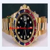 Nowa moda luksusowa bransoletka ze stali nierdzewnej II czarna tarcza Sapphire Ruby Diamond Bezel 116758 Zegarek klatka piersiowa 40 mm Mechanical Man Watch 198H