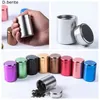 1 pz Nuovo Piccolo Metallo di Alluminio Sigillato Portatile Da Viaggio Caddy Ermetico A Prova di Odore Contenitore Stash Jar LWW9027212l