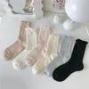 Frauen Socken Mode Dünne Mesh Für Einfarbig Weiche Sexy Hohl Heraus Spitze Rüschen Mädchen Lange Nette
