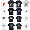 T-shirts herenmode heren T-shirts bedrukte dobbelstenen brief casual shirt tee zomer losse shirts korte mouw Aziatische maat