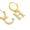 Boucles d'oreilles pendantes CILMI HARVILL CHHC 2023, bague de couleur unie pour femmes, avec lettre Logo, doit être perforée, belle boîte cadeau