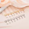Orecchini a cerchio Perle finte Goccia Ciondoli coreani in acciaio inossidabile Gioielli da sposa di moda