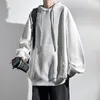 Herrtröjor mrgb houndstooth män baggy överdimensionerad kontrast färgfickor dragsko kappa manliga streetwear pullover mode hoody