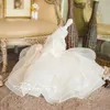 Suknia balowa sukienki księżniczki kwiat dziewczyny na wesele perły Krok kryształ chrzest chrztu Zastosowane suknie konkursowe