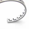 Style rétro dame femmes argent plaqué évider G lettre gravé motif ouvert Bracelets Bangle2580