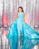 Flickan Pageant Jumpsuit Dress 2024 Organza Overskirt Kid Romper Birthday Event Cocktail Party Gown Toddler Teen Little Miss Rising Star On-Stage Fun Fashion