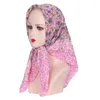 Sciarpe 85/85 cm Donna Stile pastorale Stampa floreale Bandana Sciarpa quadrata russa Scialle etnico Testa femminile Avvolge Fascia per capelli