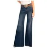 Jeans pour femmes Pantalon Femmes Mode Taille Haute Lavage Large Jambe Denim Pantalon Vintage Flare Vêtements