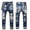 Jeans Designer for Mens Pant Stacked Jeans Embroidery Distressed Ripped Biker Slim Straight European Jean Hombre Men Pants Trousers