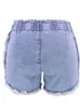 Women's Jeans College Girls 2023 Mid Waist Cotton Denim Ladies Shorts Elastic Short