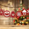 Décorations de Noël 10pcs comme un ensemble de petites cartes de bricolage avec des kits de décoration d'arbre de perles suspendues de voiture mignonne