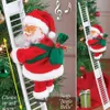 Electric Climbing Ladder Santa Claus Christmas Figurine Ornament Xmas Party DIY Crafts Festival Navidad230Y