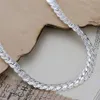 Men's 5mm 20cm 925 sterling silver chains bracelets bangles H199235W