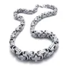 20 - 40 inches Top Selling 8mm wide silver byzantine chain stainless steel Jewelry Men's necklace Pick lenght ship278k