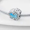 925 Sterling Silver For Women Charms Autentic Bead Halsband Pendant Ponged Pärledsmycken