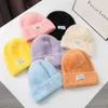 BeanieSkull Caps Invierno Cálido Felpa Sombreros de punto para mujeres Casual Bonnet Hombres Hip Hop Color sólido Unisex Gorros femeninos 230928