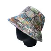 Tasarımcı Kova Şapkası Erkek Kadın Mektupları Baskı Şapkaları Top Caps Beanie Casquettes Hayvan Çiçek Desenleri