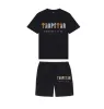 Men'S T-Shirts Tracksuits Comfortable Embroidery Letter Luxury New Black White Grey Rainbow Color Summer Sports Chic Fashion Cotton Cord Top Short Sleeve Suit