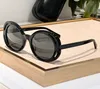 둥근 선글라스 반짝이는 검은 색/회색 음영 여성 디자이너 선글라스 음영 UV400 안경 상자
