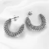 Stud VQYSKO Telephone Wire Spiral Hoops Earrings Coil Clasp Bead Cage By Caitlyn Minimalist Jewelry Perfect Gift For He 230928