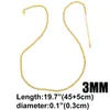 Cadenas 4MM / 6MM Collares de cadena de cuentas redondas para mujeres Gargantillas chapadas en oro de cobre Declaración Joyería de moda Regalos Nkea027