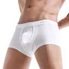 Cuecas 110kg tamanho grande boxers pênis bolso cueca correndo shorts homens