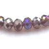 Purple AB Color 8 mm faseted kryształowa bransoletka z koralikami dla kobiet proste styl elastyczne bransoletki 20pcs Lot Whole324L