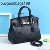 Ostrich Handbags ns Bags Pattern Fashion 2024 New Leather Womens Portable Large Capacity Versatile One Shoulder Messenger