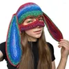 Berets Fashion Balaclava Ear Ski Mask Half Face Halloween Winter Hat Party Party Special Form