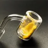 90 dikke gebogen kwartsstokclip 14 mm herenclip met bubble karperhoed 100% echte Banger Dab Ring BBG-002 Thermische Banger