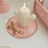 Castiçais decorações de mesa bandejas decorativas placas de casamento bugigangas rosa resina pilar quarto chá luz