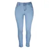 Jeans da donna Pantaloni in denim Pantaloni con cerniera a bottone Pantaloni a matita resistenti all'usura alla caviglia con sollevamento del sedere Lady Skinny