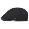 Bérets Mesh sboy Caps Été Hommes Femmes Chapeaux Béret Respirant En Plein Air Gorro Hombre Boina Golf Chapeau Mode Casual Solide Casquette Plate 230928