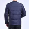 Chaquetas para hombres para hombre otoño e invierno chaqueta de plumón forro engrosado desgaste exterior abrigo de pato blanco color sólido abrigos de estilo simple 2023