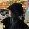 Basker koreansk stil kvinnor imitation hög hatt utomhus varm plysch höst vinter super mjuk förtjockad outfit tillbehör