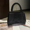 Bolso de reloj de arena con diamantes de imitación Mini bolsos de hombro Bolsos brillantes Bolsos de mano para mujer Bolsos de mano de cuero para mujer Taladro de agua completo Bolsa de noche Calidad