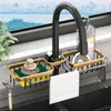 Kitchen Storage Sinks Rack Aluminum Drain Adjustable Faucet Holder Sponge Soap Drainer Shelf Basket Organizer Bathroom Accessory