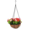 Fiori decorativi Piante artificiali Appeso per esterni Fioriera per balcone in vaso Giardinaggio Cesto di fiori Ornamento Ferro